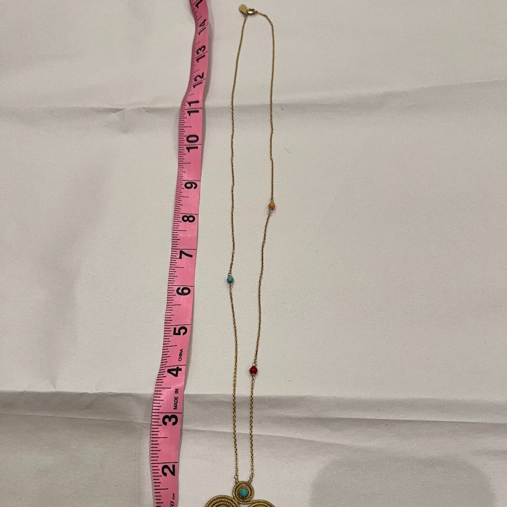 Nugaard Designs Gold wire wrapped necklace with stones - Picture 6 of 9